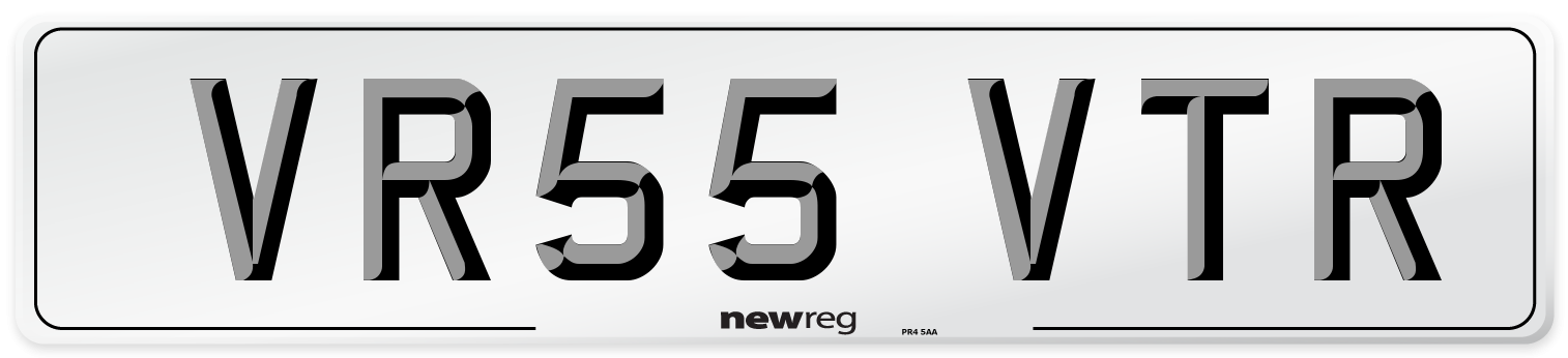VR55 VTR Number Plate from New Reg